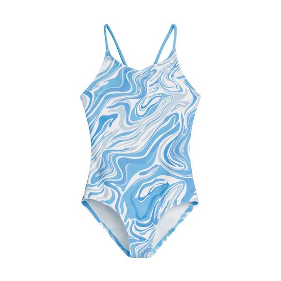 Kanu Surf Hurricane Beach Sport UPF 50+ 1-Piece Swimsuit, Gigi Blue, 12 Years - Picture 6 of 6